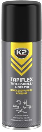 K2 TAPIFLEX Adhesivo en Spray para Tapicería – Pegamento Fuerte, Flexible y Resistente a la Humedad – Ideal para Tejidos, Goma Espuma, Vinilo y Más 400 ml