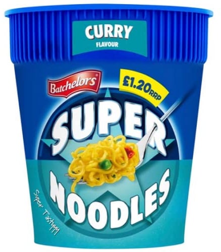 Batchelors Super Noodles Pot Curry 75g - Case of 8 (Price Marked)