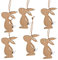 Logbuch-Verlag 6 Osterhasen Osteranhänger Papier Osterdeko Anhänger Natur Geschenkanhänger Namensanhänger 6 cm