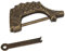 Schloss Mit Schlüssel, Bolzenriegel Beidseitig, Alte Schlüssel Türriegel Abschließbar Vintage Vorhängeschloss in Form eines Fisches mit Schlüssel für Schmuckkästchen, Holzkästen