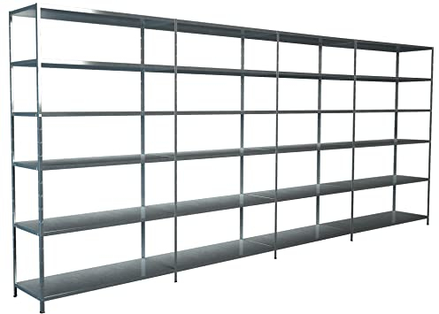 SCHULTE Regalwelt Steck-Grund-/ u 3 Anbauregale, 24 Böden, 2300x3800x350, verz.