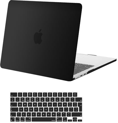 MOSISO Compatible with MacBook Air 13 inch Case M5-M2, Black | Hard Shell Cover&Keyboard Cover Skin Compatible with MacBook Air 13.6 inch Case 2026-2022 M5 M4 M3 M2 A3449 A3240 A3113 A2681