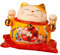 Lucky Cat Spardose 11,4 cm Katze Sammlerfigur Exquisite Niedliche Glücksbringer Glückskatze Fengshui Katze Spartopf Schreibtischdekoration Geschäftsgeschenk (Gelb)