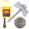 Fence Nails - Steel Wire Fence Nails for Cork, Reusable Fence Fastening Hardware with Metal Wire Fixing clamp, Suitable for Wire mesh and Woven Fences. (10)