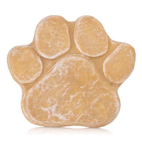 HERCHR Pierres Commémoratives pour Animaux De Compagnie, Pierre De Dévotion pour Chien,Pierre Tombale pour Animaux De Compagnie,Pierre Commémorative pour Empreintes De Pattes De Chien(Beige)