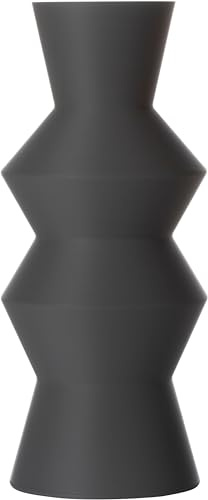 3D Vase Dekovase Asta 30cm Bodenvase Deko Vase Pampasgras Trockenblumen (Dunkelgrau)