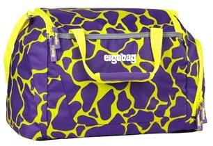ergobag Sporttasche mit Nassfach, 20 Liter, Kindersporttasche, Schwimmtasche, Unisex, Verschiedene Motive SuBärkraft - Lila