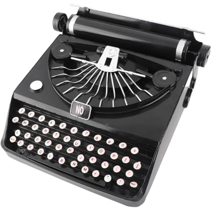 Fockety Modèle de Machine à écrire Antique, Modèle de Machine à écrire Classique rétro Vintage, Modèle de Machine à écrire Manuelle Portable Ornements de décoration intérieure