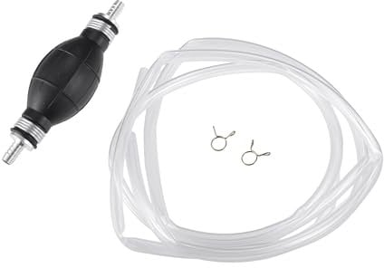 X AUTOHAUX 1 Set Manual Oil Gasoline Siphon Pump with Clamps for Car Truck