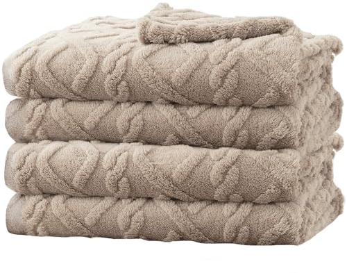 KEAYOO Morbida coperta in morbida microfibra, versatile e facile da pulire, ideale come coperta per divano e copriletto, ottima idea regalo (caffè, 150 x 200 cm)