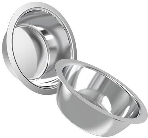 AVERYDAY 21oz Stainless Steel Dog Bowls Set, 2 Pack for Replacement Dogs Bowl Stand, 2.6 Cups Metal Dog Bowls, 5 Inch Small Dogs Water Bowl for Raised Feeder with Opening 5.67-6.14