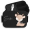 Kinder Bento Box Midi Lunchbox für Mepal Bentobox - Süßes Reh Rehlein Waldtier - 900 ml - Schwarz - brotdose individualisierbar brotzeitbox mädchen schule rehkitz waldtiere snackbox name