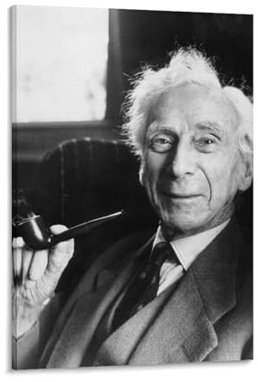 PURRCOCO Poster mit britischem Philosoph Bertrand Russell, Gemälde auf Leinwand, Wandkunst, Poster, Rollbild, Wanddekoration, Heimposter, 60 x 90 cm