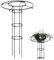 Rankgitter für Kletterpflanzen, hohes Garten-Obelisk-Spalier, Rankgitter aus Stahl für den Innenbereich, Rankgitter aus Metall, Pflanzenstützen-Turm für Weinreben, Obst, Tomaten, Rosen(Black,150cm)
