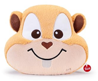 Trudi Biberkissen dekorative Tier-Plüschkissen, Geburtstagsgeschenk | 34x37x9cm Größe M Pillows | Modell 28095