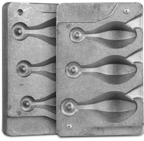 Cyiwniao Sinker-Form, 4,5 g, mit 3 Mulden, Angelgewichtsformen, Sinker-Formen zum Angeln, Gießen