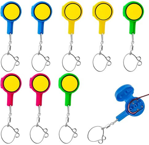 Fishing Hook Tying Tool,8 Pcs Fishing Knot Tying Tool,4 Color Fishing Hook Tyer Accessories Protect from Fish Hooks for Beginner Anglers Freshwater