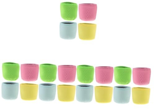 Amosfun 20 Stück Vorratstank Frostschutzmittel Tassenabdeckung Kaffeezubehör Isolierte Abdeckung Für Eiskaffee Eishalter Eishülle Wiederverwendbare Tassenhüllen Polyester