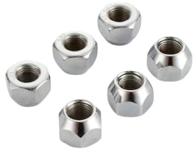 SHENGG Schlüssel 21 mm, Höhe 16 mm, Radmuttern 8 Stück, M12 x 1,5, M12 x 1,25, M14 x 1,5, 1/2-20, Radanhängerösen, Reifen, Hutmutter, silberne Radmuttern offen(8 pcs,1-2-20)