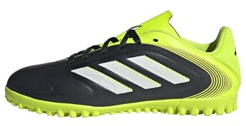 adidas Copa Pure III Club Turf Football Boots Kids, Botas de fútbol Unisex niños, Core Black/Cloud White/Lucid Lemon, 28 EU