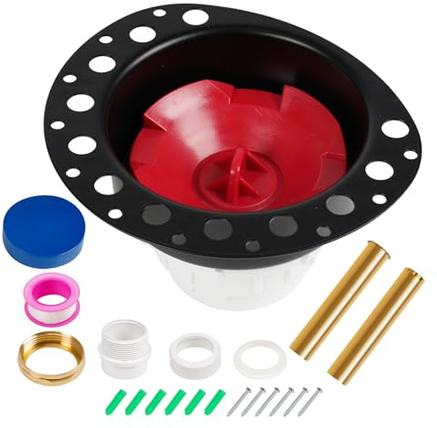 GNRZZT Freestanding Bathtub Drain Kit, PVC Adapter & Brass Tail Pipes, Suitable for All Freestanding, Floor-Mounted, and Copper Bathtubs