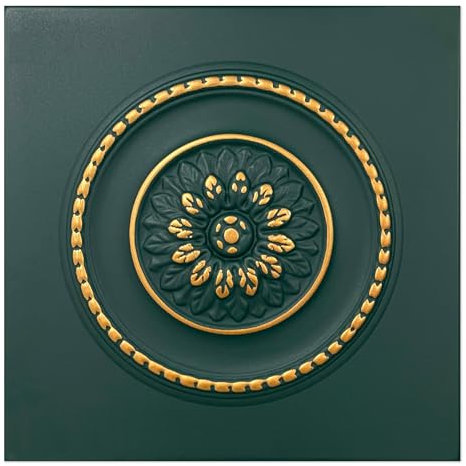 Panneaux de plafond en polystyrène XPS, panneaux de plafond 3D, panneaux muraux, décorations en polystyrène rétro, vintage, 3 mm d'épaisseur, 50 x 50 cm (20 m², 89 ZL-36)