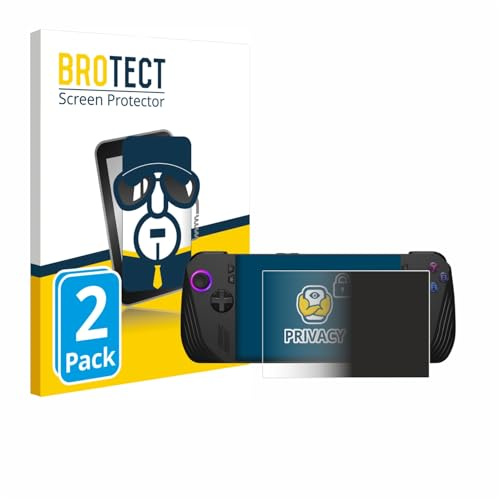 BROTECT Blickschutzfolie für ASUS ROG Ally X (2024) | 2 Stück Anti-Spy Displayschutz Made in Germany Spielekonsolen & Zubehör Privacy Protector Blaulichtfilter Klare Folie