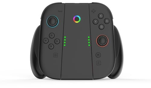 EJGAME Controller Comfort Charging Grip Compatible with Nintendo Switch 2(2025) Joy Con,Portable Charger Dock with USB-C Cable and LED Indicators, High Speed Charge While Play