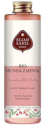 ELIAH SAHIL Bio Mundöl mit Drachenblut & Salbei – Natürliches Ölziehen für gesunde Zähne & frischen Atem – Vegan, Bio-zertifiziert, 100% recyclebare Verpackung