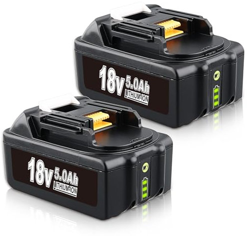 2 Pack 5.0Ah 18V Li-ion BL1850B Battery Replacement for Makita Battery 18V Compatible with Makita BL1860B BL1850B BL1840 BL1830B