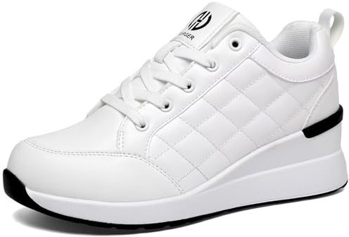 GURGER Baskets Compensées pour Femme Légères Respirantes et Tendance Sneakers