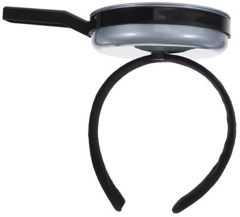 CTIRCHIU Funny Frying Pan Headband Pan Shaped Hair Hoop Novelty Carnival Party Hair Accessory Photo Booth Prop for Birthdays and Events Grey