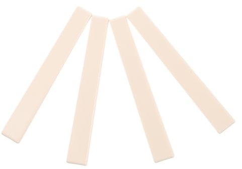 TOYANDONA 4 Stück Teiliges Gitarren Stegeinlagen und Sattel aus Kunststoff Langlebiges Zubehör für Klassische und Akustische Gitarren Verbesserte Klangqualität und Elegante Elfenbeinfarbene