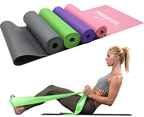 PROIRON Fitnessbänder, 1.5M fitnessband Widerstandsbänder, Rutschhemmende Gymnastikband, sportbänder Für Yoga Pilates Krafttraining und Physiotherapie
