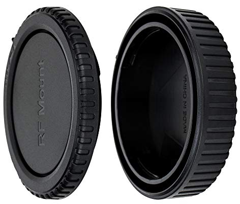 JJC Bouchon de Protection Frontal + Protège-Objectif Arrière pour Canon EOS R Ra RP R3 R5 R5c R6 R6II R7 R8 R10 R50 R100 RF Appareil Photo Hybride & RF Objectif (1 Set)