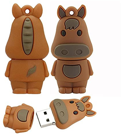16GB Cartoon 12 Animaux symboliques Clef USB u Disque USB 2.0 données Disque Flash USB mémoire Pen Dispositif de Stockage Stockage Externe - clé USB Flash Disk Disque USB (Cheval)
