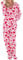 Ketamyy Femme Grenouillères Combinaison a Capuche de Pyjama avec Pieds Casual Polaire Adulte Une Pièce Printemps Hiver Automne Confortable Chaud Homewear Chaussettes Amovibles Rose/Coeurs Peach XL