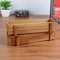 Estink Vaso rettangolare in legno naturale, 22,5 x 8,4 x 4,1 cm, per piante grasse, 2 pezzi