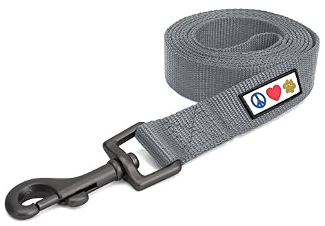 Pawtitas Hundeleine 1.8 M Leine Feste Farbe Welpenleine bequemer Griff Hundeleine Hundetraining Leine für Hunde Extra Extra kleine Hundeleine/kleine Hundeleine Katzenleine Grau Hundeleine