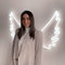 Angel Wings Neon Sign, Large LED Neon Signs for Wall Decor, USB Operated Decorative Marquee Sign Bar Pub Store Club Garage Home Party Decor (White Light）