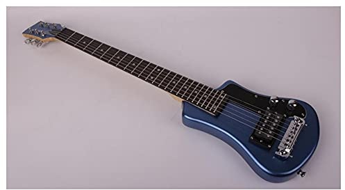 DIY Bausatz E-Gitarre Hochwertige Reise Tragbare Mini-E-Gitarre Unvollendeter Gitarrenbausat (Color : Dark blue)