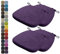 Kimgull 4er Set Stuhlkissen mit Bändern Bequeme Waschbare Rutschfestes Sitzkissen Ideal für zu Hause und Gartendekoration, viele Farben und Größen zur Auswahl (40x38x5CM Blau Lila)