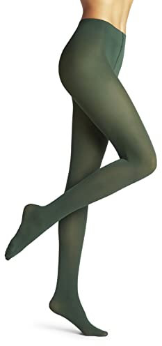 FALKE Pure Matt 50 DEN W Ti semi-opaques unis 1 paire, Collants Femme, Vert Hunter Green 7441, XL