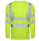 LIZZIE JACOBS Hi Viz High Visibility Crew Neck Long Sleeves Shirts Reflective Tape Safety Hi Vis Round Neck Security Work Breathable Lightweight Workwear Tops (X-Large, Yellow)