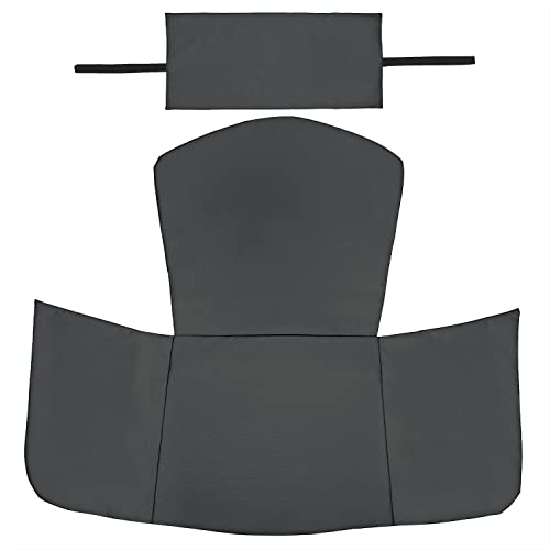 Ferocity Hängesessel Kissenbezug, Polsterbezug, Überzug für Polyrattan/Rattan Kissen Hängeschaukel, Hängekorb, Schaukel Korb, Rückenkissenbezug in der Farbe Graphite [114]