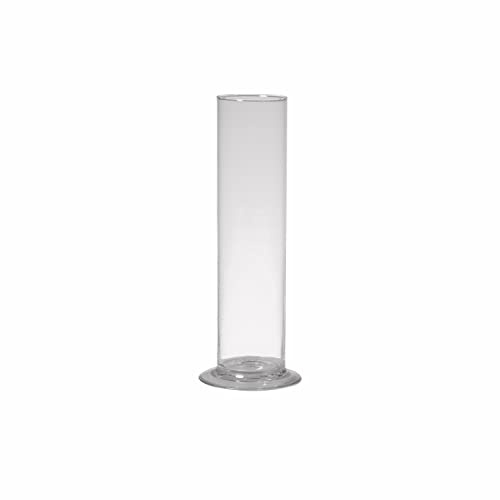 INNA-Glas Einzelblumenvase ABIRAMY aus Glas, Standfuß, klar 25cm, Ø6cm | Stielblumenvase