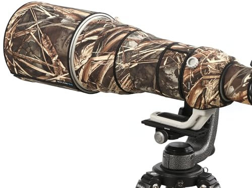 ROLANPRO Copriobiettivo mimetico per Canon RF 600 mm F4 L è USM antipioggia, custodia protettiva per obiettivo, impermeabile #9