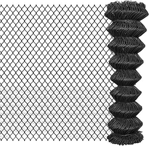 Lechnical Chain Link Fence Steel 25x1.5 m Grey,Chain Link Fence,Garden Fencing,Chain Link Fencing,Garden Fencing Barrier