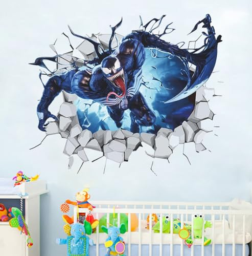 3d Monster Venom Wandtattoo Cartoon Anime Avengers Allianz Wandtattoo Kinderzimmer Selbstklebende Pvc Dekorative Aufkleber 40.48cm
