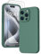 GOODVISH 3 in 1 für iPhone 15 Pro Hülle Liquid Silikon, mit 2 Stück Schutzfolie Upgraded Kameraschutz Soft Mikrofaserfutter Handyhülle Kratzfest Stoßfeste Schutz Case für iPhone 15 Pro 6.1, Grün